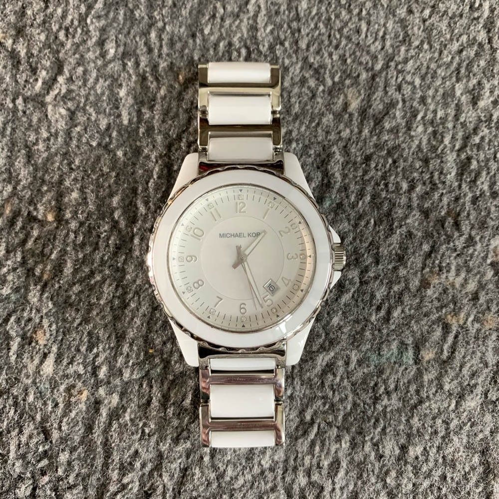 Michael Kors white ceramic watch